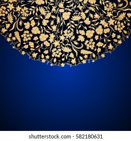 Vector vintage floral decorative background for design invitation card, booklet, print.