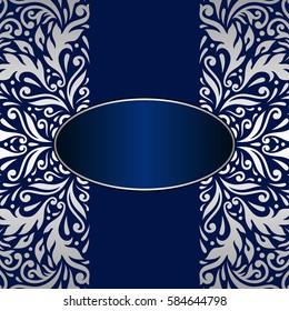 Vector vintage floral decorative background  with space for text for design invitation card, booklet, print.