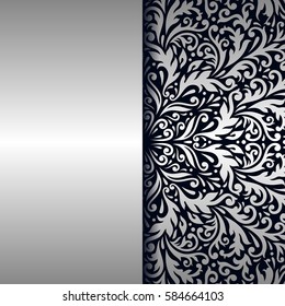 Vector vintage floral decorative background  with space for text for design invitation card, booklet, print.