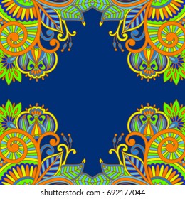 Vector vintage floral decorative background for design invitation card, booklet, print.