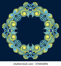Vector vintage floral decorative element for design, print, embroidery.