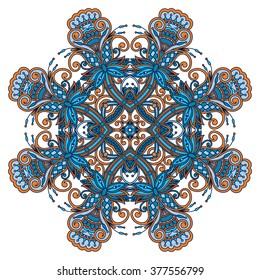 Vector vintage floral decorative element for design, print, embroidery.