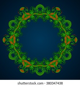 Vector vintage floral decorative element for design, print, embroidery.