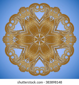 Vector vintage floral decorative element for design, print, embroidery.