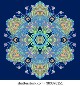 Vector vintage floral decorative element for design, print, embroidery.