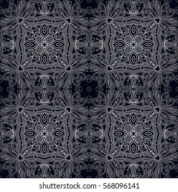 Vector vintage floral decorative ornament for design invitation card, booklet, print, embroidery.