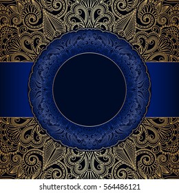 Vector vintage floral decorative ornamental element for design invitation card, booklet., print, embroidery.