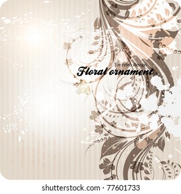 diseño floral vintage vectorial