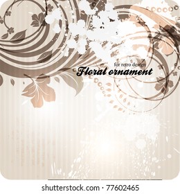 diseño floral vintage vectorial