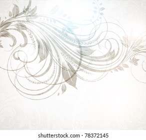 Vektor Vintage Blumendesign mit Retro-Blumen. eps10.