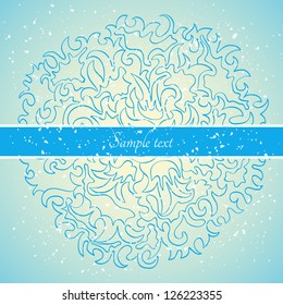 Vector vintage floral design template background