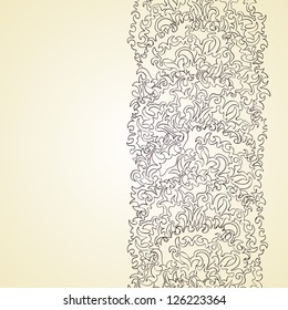 Vector vintage floral design template background