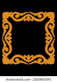 vector vintage floral flourish frame illustration