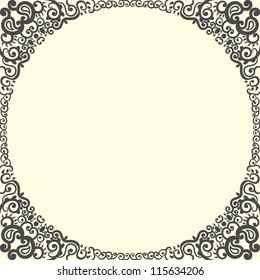 vector vintage floral frame