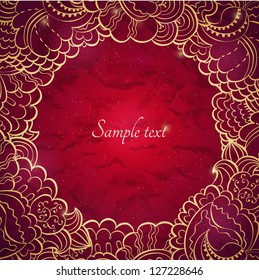 Vector vintage floral frame