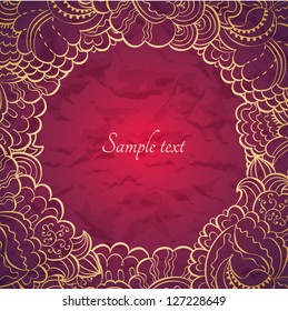 Vector vintage floral frame