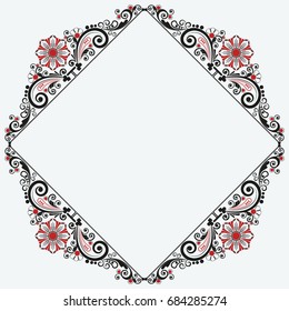 vector vintage floral frame background 