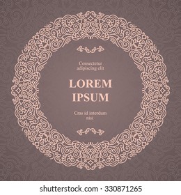 Vector vintage floral invitation.