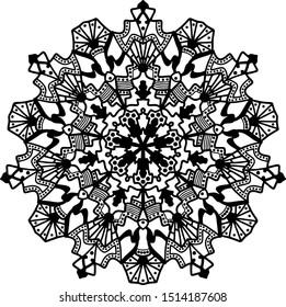 vector vintage floral mandala pattern and ornament. 