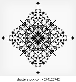 vector vintage floral  ornament