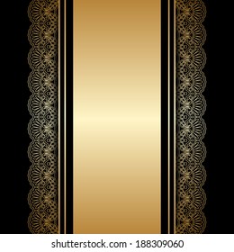 Vector with vintage floral pattern for birthday or invitation card.
