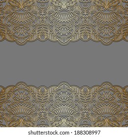 Vector with vintage floral pattern for greeting or invitation card.