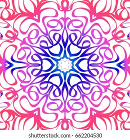 Vector vintage floral pattern. oriental ornament. mandala concept. vector illustration. for coloring book, greeting card, invitation, tattoo. Anti-stress therapy pattern.