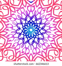 Vector vintage floral pattern. oriental ornament. mandala concept. vector illustration. for coloring book, greeting card, invitation, tattoo. Anti-stress therapy pattern.
