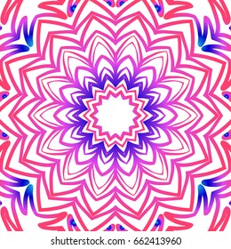 Vector vintage floral pattern. oriental ornament. mandala concept. vector illustration. for coloring book, greeting card, invitation, tattoo. Anti-stress therapy pattern.