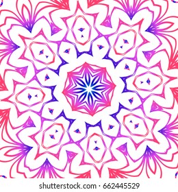 Vector vintage floral pattern. oriental ornament. mandala concept. vector illustration. for coloring book, greeting card, invitation, tattoo. Anti-stress therapy pattern.