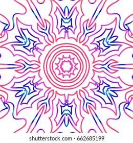 Vector vintage floral pattern. oriental ornament. mandala concept. vector illustration. for coloring book, greeting card, invitation, tattoo. Anti-stress therapy pattern.