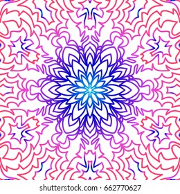 Vector vintage floral pattern. oriental ornament. mandala concept. vector illustration. for coloring book, greeting card, invitation, tattoo. Anti-stress therapy pattern.