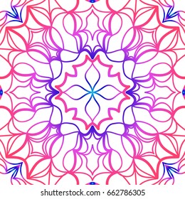 Vector vintage floral pattern. oriental ornament. mandala concept. vector illustration. for coloring book, greeting card, invitation, tattoo. Anti-stress therapy pattern.