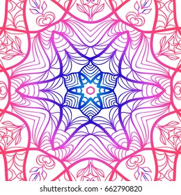 Vector vintage floral pattern. oriental ornament. mandala concept. vector illustration. for coloring book, greeting card, invitation, tattoo. Anti-stress therapy pattern.