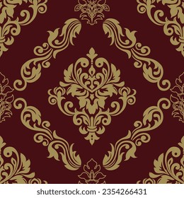 Vektor Vintage Blumen nahtloses Muster Element. Damast-Tapete. Türkisch, Indisch, Islam, arabisches Motiv