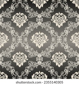 Vector vintage floral seamless pattern element. Vector damask seamless pattern background. Damask wallpaper. Turkish, Indian