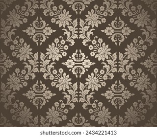 Vector vintage floral wallpaper pattern design