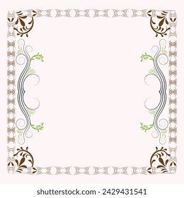 vector vintage flourish ornament frame for invitation card