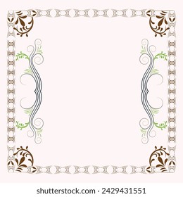 vector vintage flourish ornament frame for invitation card