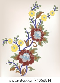 vector vintage flower