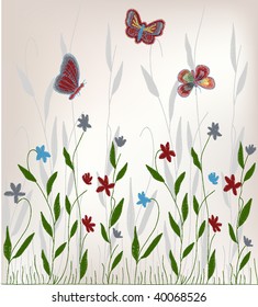 vector vintage flower
