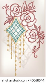 vector vintage flower