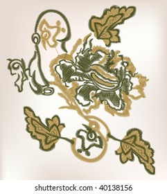 vector vintage flower