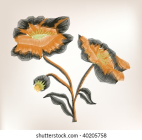 vector vintage flower