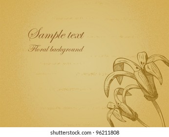 Vector vintage flower background