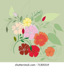 Vector  vintage flower background (eps 10)