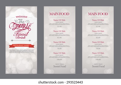 vector vintage food design template. menu restaurant brochure.