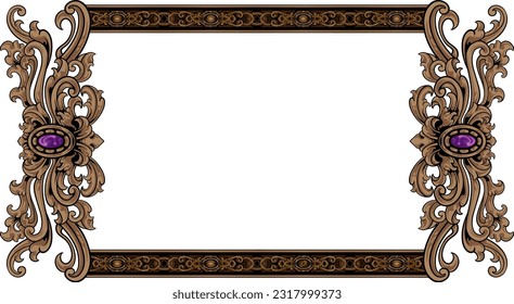	
Vector of vintage frame, Calligraphic design elements
