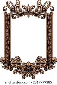 	
Vector of vintage frame, Calligraphic design elements
