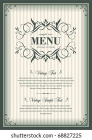 vector vintage frame cover